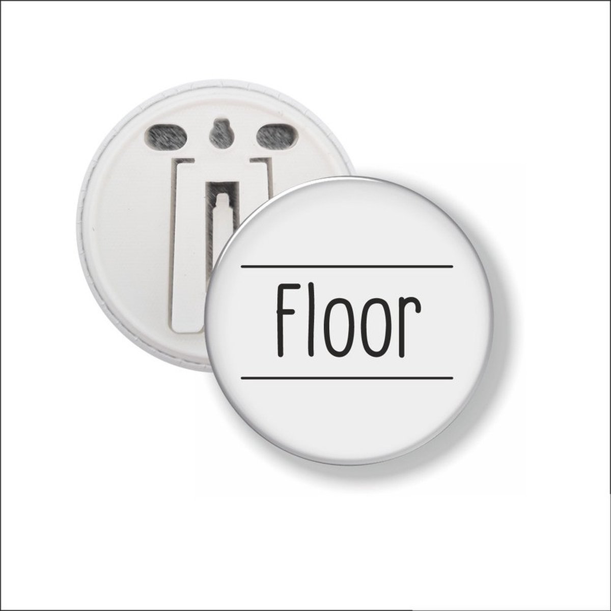 Button Met Clip 58 MM - Floor