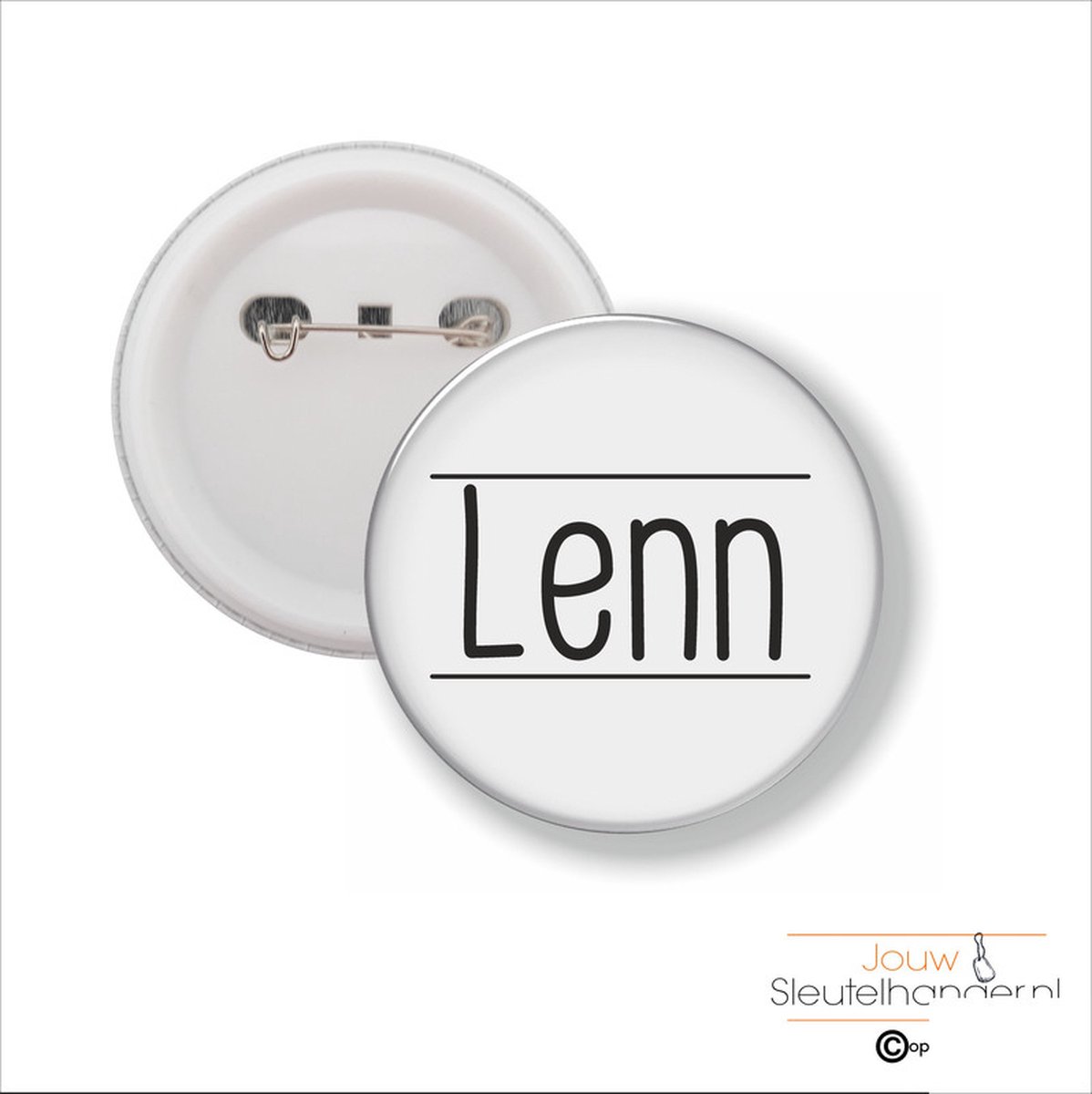 Button Met Speld 58 MM - Lenn