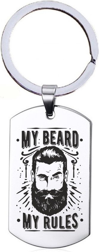 Porte-clés acier inoxydable - My Beard My Rules