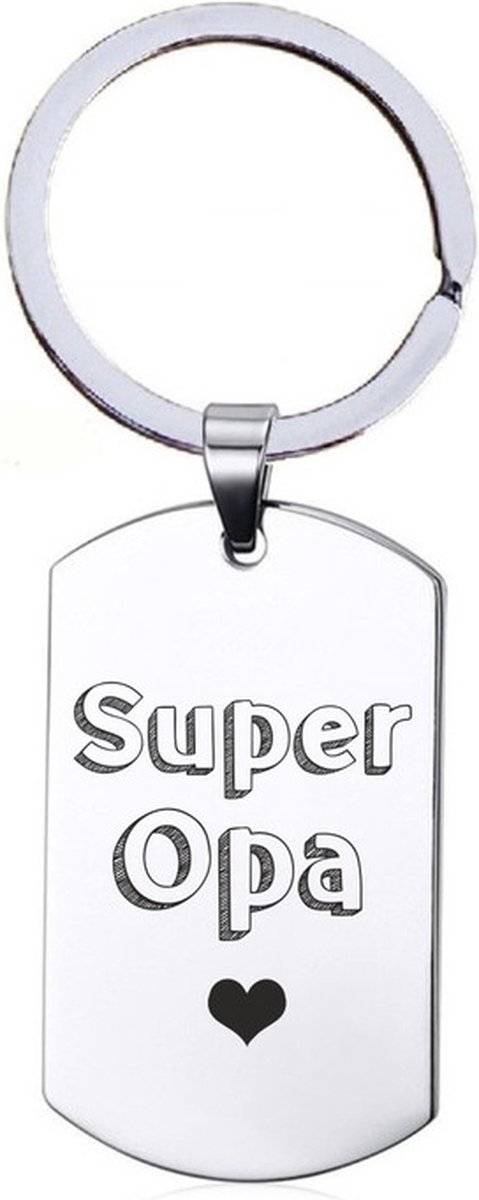 Sleutelhanger RVS - Super Opa