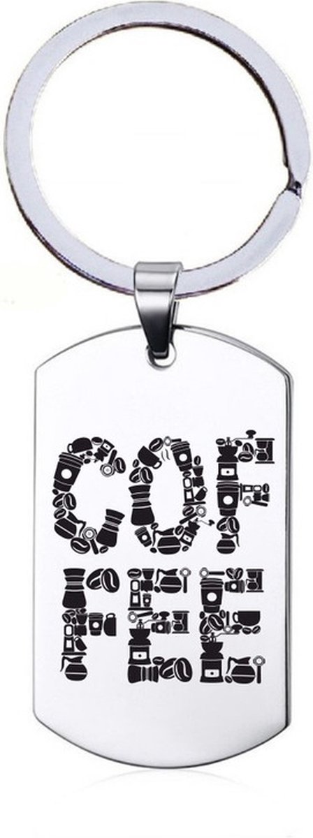 Sleutelhanger RVS - Coffee