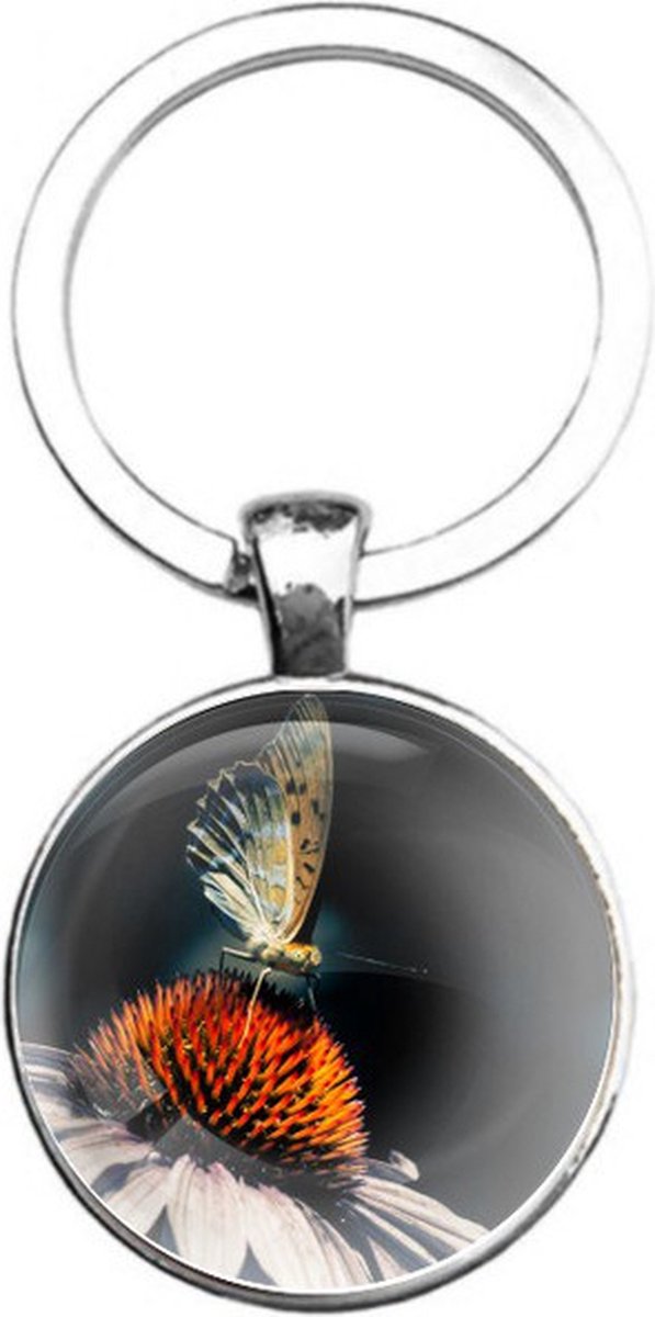 Sleutelhanger Glas - Vlinder