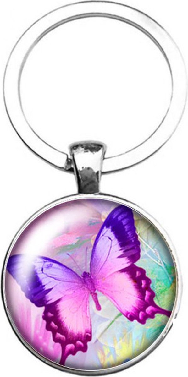 Sleutelhanger Glas - Vlinder