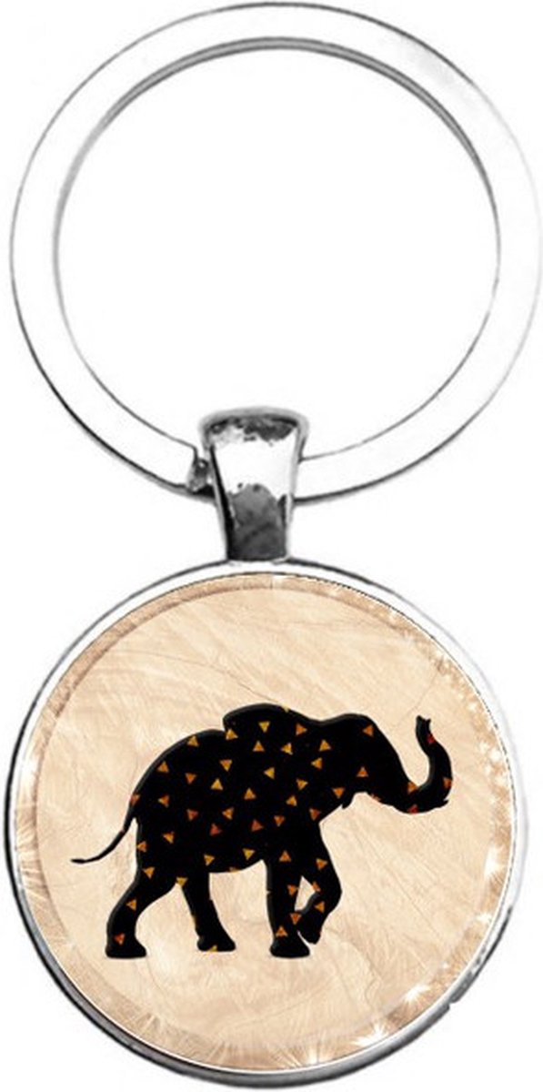 Sleutelhanger Glas - Olifant