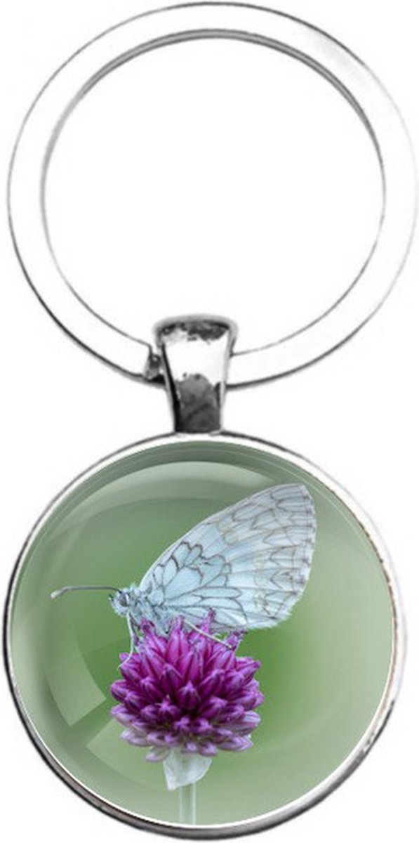 Sleutelhanger Glas - Vlinder
