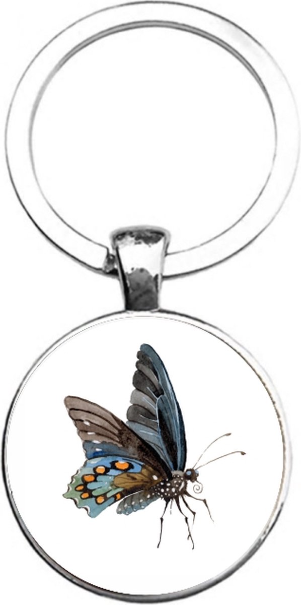 Sleutelhanger Glas - Vlinder