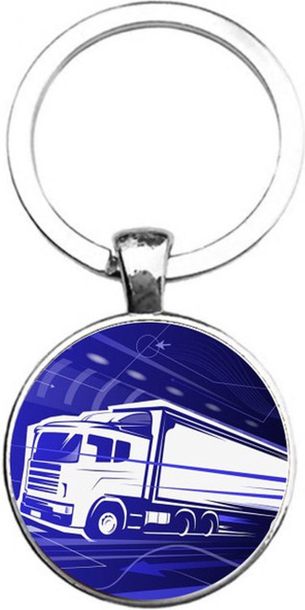Sleutelhanger Glas - Vrachtwagen
