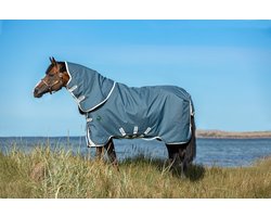Horseware Amigo AmECO Bravo 12 Plus Turnout 100grs Outdoordeken - maat 145/198 - teal/grey