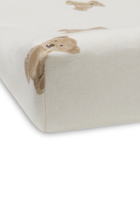Jollein Aankleedkussenhoes Jersey 50x70cm - Teddy Bear — afbeelding 3