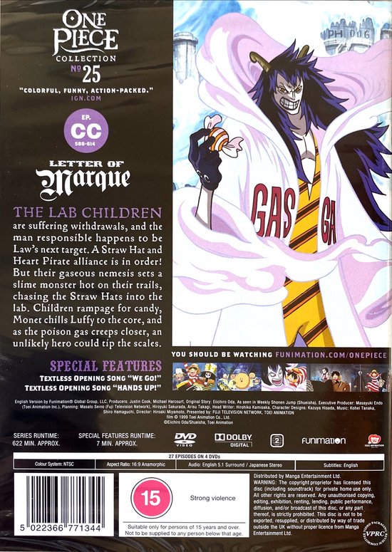 Onepiece Collection 25 - DVD met episodes 588-614 - ZONDER NL