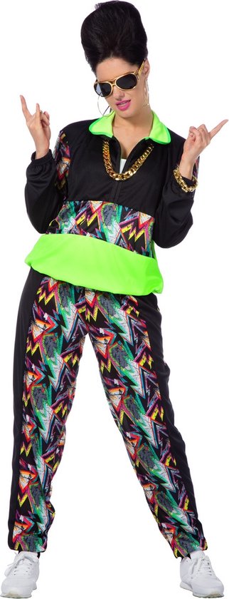 Jaren 80 trainingspak - polyester - verkleedkleding - heren - New Kids kostuum - gabber - warenhuis