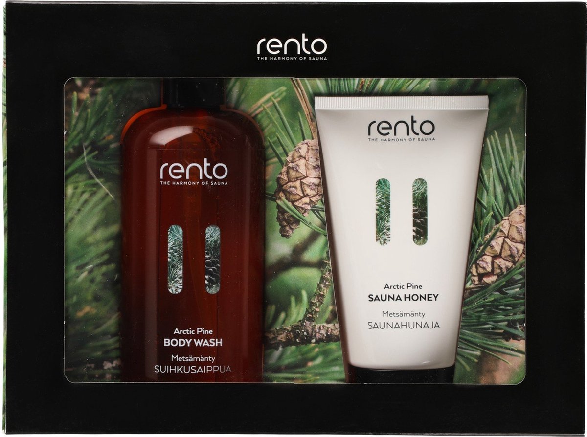 Goedkoopste Rento cadeauset Body wash & Sauna honing Dennen