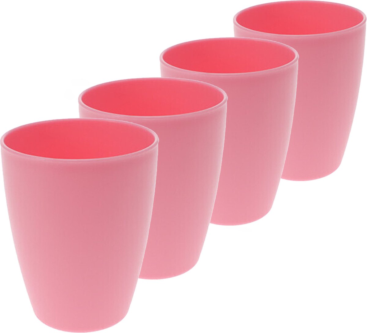 Goedkoopste 10x drinkbekers kunststof 340 ml roze - Limonade/picknick bekers