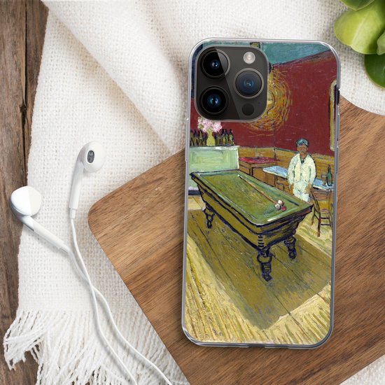 Telefoonhoesje Geschikt voor Apple Iphone 14 Pro hoesje - Het Nachtcafé - Vincent van Gogh - Siliconen Telefoonhoesje Telefoonhoesje