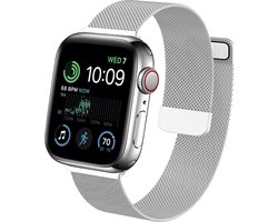Bandje geschikt voor Apple Watch 41 mm / 40 mm Series 8 / SE 2022 - Zilver Milanese Band