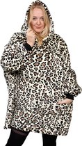 Homie Hoodie - Ultrazachte hoodie deken - Plaid met mouwen - Luipaard