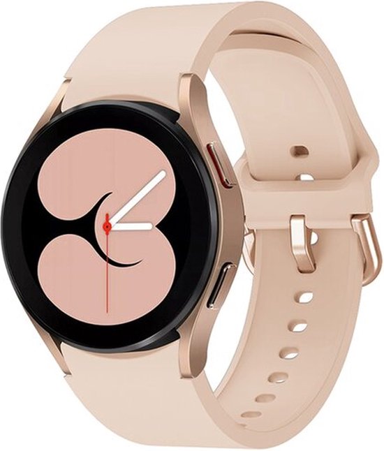 Siliconen sportband 20mm voor Samsung Galaxy Watch 7, FE, 6, 6 Pro, 5, 5 Pro, 4, 4 Classic, zand roze