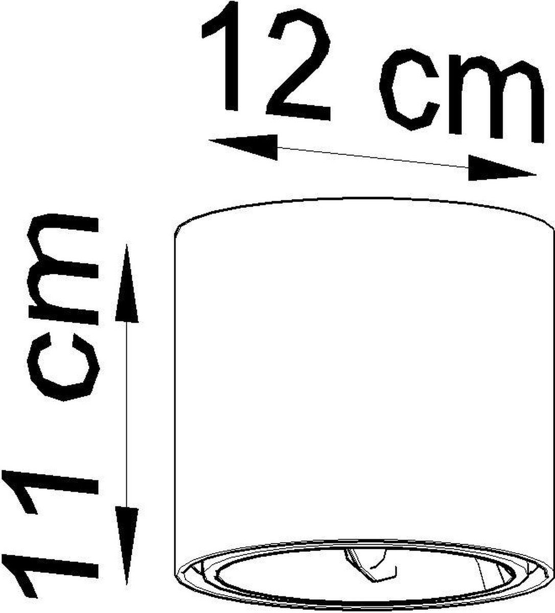 Tiube Black - Plafondlamp - GU10 ES111