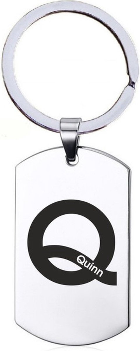 Naamkado - Quinn - RVS Sleutelhanger