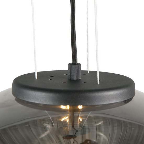 Industriële Hanglamp - Fitz - L25 - E27 - Led - Metaal Zwart