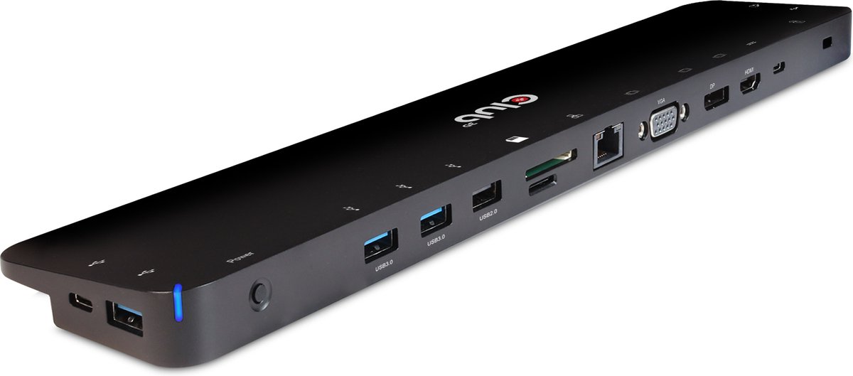 Club3d CSV-1564W100 laptop dock & poortreplicator USB 3.2 Gen 1 (3.1 Gen 1) Type-C Zwart