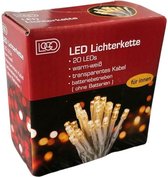 LED lampjes - 20 Leds - Kerstverlichting - batterij - warm wit - 210 cm