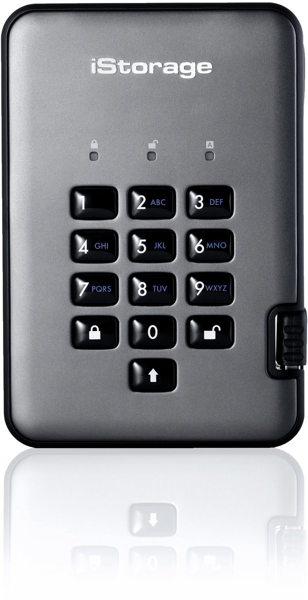 iStorage diskAshur PRO2 1000GB Zwart Grafiet externe harde schijf