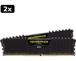 Corsair Vengeance LPX CMK64GX4M2D3000C16 64GB (2x32GB) DDR4 3000MHz CL16 desktop geheugenkit met aluminium heatsink, XMP 2.0 en dual-channel prestaties
