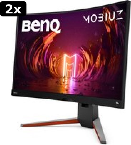 2x BenQ - MOBIUZ - EX3210R - Moniteur Gaming 31,5 pouces - 1000R incurvé -  165 Hz - 1
