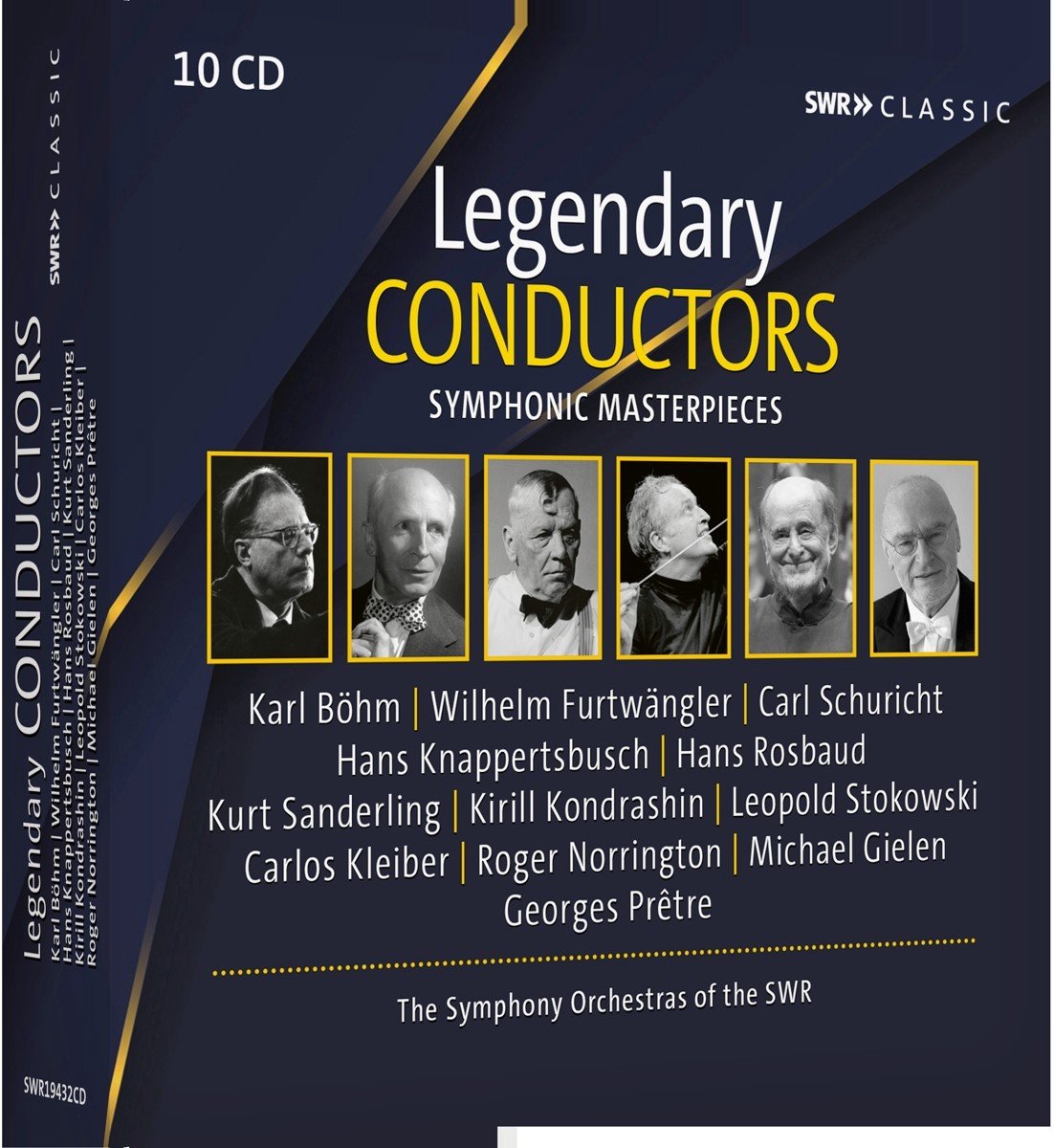 Symphony Orchestra Of The SWR, Wilhelm Furtwangler, Karl Bohm, Carl Schuricht - Legendary Conductors - Symphonic Masterpieces (10 CD)