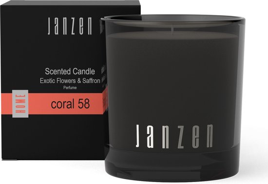 JANZEN Geurkaars Coral 58 - Scented Candle - Parfumkaars - Krachtig en Kruidig - 210 gram