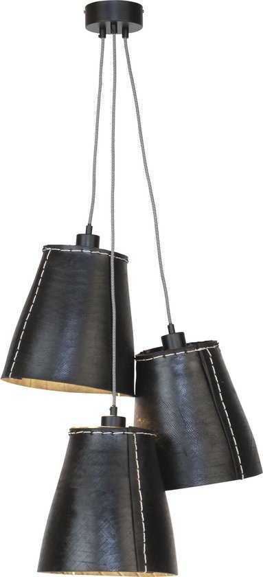 GOOD&MOJO - AMAZON - Lampe à suspension - ⌀26 cm - 3 lumières - Zwart