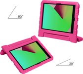 Hoesje Geschikt voor iPad 10.2 2021 Hoesje Kinderhoes Shockproof Hoes Kids Case Met Screenprotector - Roze