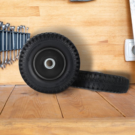 kruiwagenwiel - set van 2 - 2.50-4 - massief rubber - stalen velg - anti-lek - 80 kg van Merkloos	 — afbeelding 3