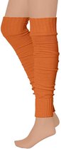 Apollo - Overknee beenwarmers - Fluor Oranje - One Size - Feestkleding - Beenwarmers carnaval - Warme Beenwarmers