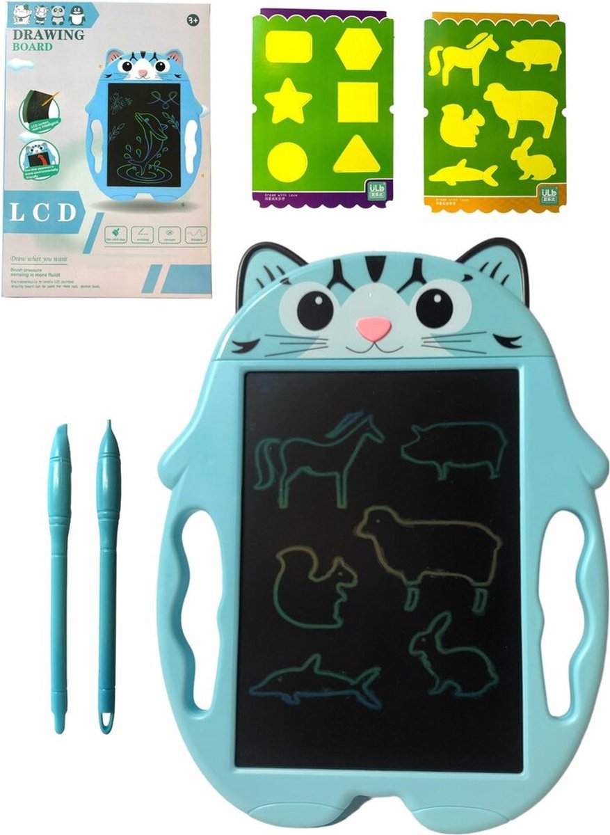 LCD Pad- Tekentablet - Draagbaar elektronisch tekenbord met geheugenslot - Kiraal Grafische tablet speelgoed kinderen