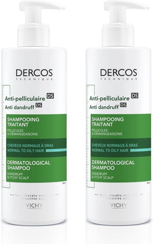 Vichy Dercos Anti-roos Shampoo voor normaal tot vet haar - 2x390ml | bol.com