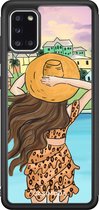 Casimoda® hoesje - Geschikt voor Samsung Galaxy A31 - Sunset Girl - Zwart TPU Backcover - Geen opdruk - Multi