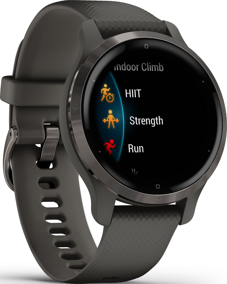 Garmin Venu 2s - Smartwatch voor heren met Stappenteller - 10 dagen batterij - 40 mm - Grey/Gunmetal