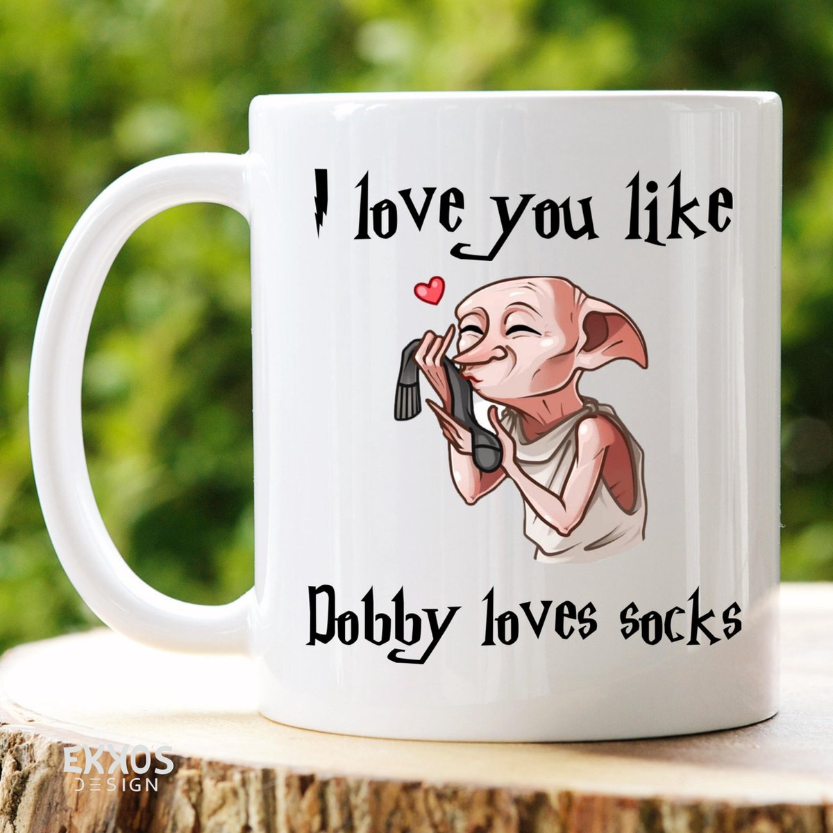 Harry Potter Dobby Mug - Harry Potter - Cadeau pour femme - Tasse à café -  Cadeaux drôles - Cadeau pour mari - Cadeau mari - Cadeau femme - Cadeau