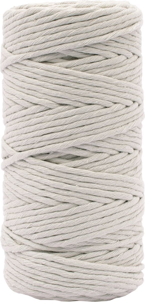 Vaessen Creative macrame touw - lichtgrijs - 3mmx100m