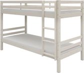 Deelbaar kinderstapelbed - 2x90x190 cm - Gebleekt massief grenen - Inclusief bedbodem - ANDO