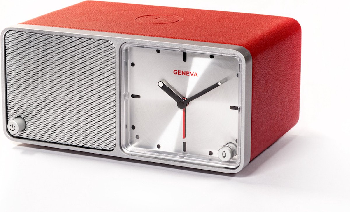 Geneva Time Wekker/bluetooth speaker - Rood