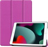 Hoesje Geschikt voor iPad 10.2 2019 Hoes Case Tablet Hoesje Tri-fold - Hoes Geschikt voor iPad 7 Hoesje Hard Cover Bookcase Hoes - Paars