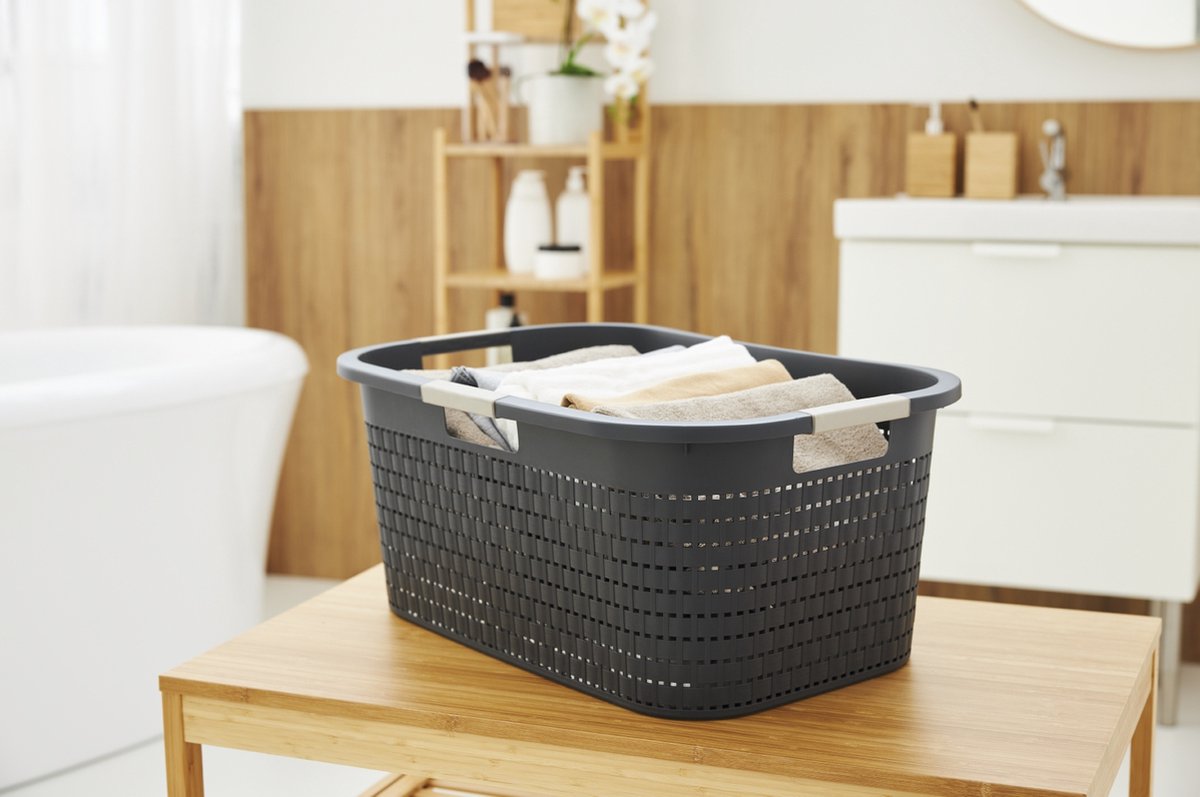 Curver Knit Wasmand - 40L - Misty Blue
