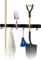Système de suspension balai – Porte balai – Outils de jardin – Inox – 3 supports – 4 crochets - BAULK®