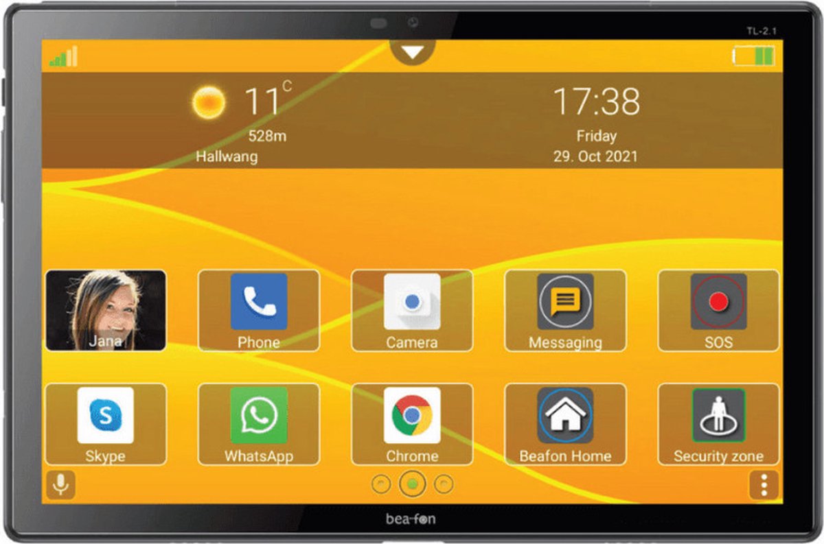 Beafon TL20 Tab Pro Android tablet Nederlandstalig easy menu zeer geschikt voor senioren met 4G en Wifi
