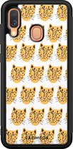 Casimoda® hoesje - Geschikt voor Samsung Galaxy A40 - Got My Leopard - Zwart TPU Backcover - Luipaardprint - Geel