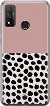 Casimoda® hoesje - Geschikt voor Huawei P Smart (2020) - Stippen roze - Siliconen/TPU - Soft Case - Roze - Gestipt