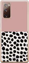 Casimoda® hoesje - Geschikt voor Samsung S20 FE - Stippen roze - Backcover - Siliconen/TPU - Roze